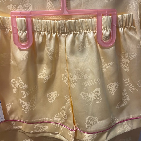 Juicy Couture Light Yellow Butterfly Print Top - Picture 4 of 6